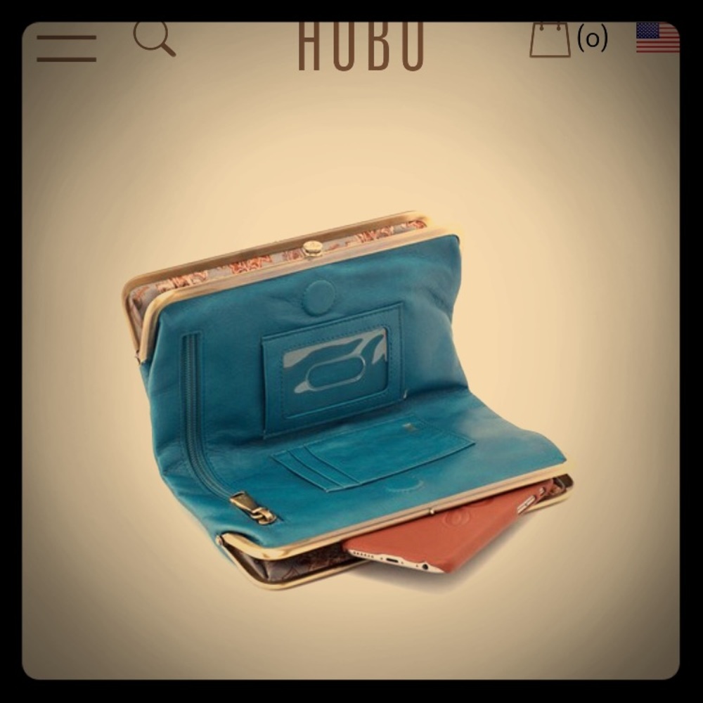 HOBO Clutch Wallet - Floral Pattern with bright colors